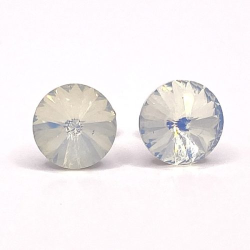 Kristály fülbevaló white opal rivoli 8 mm