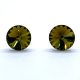 Kristály fülbevaló olivine színű rivoli 8 mm