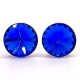 Kristály fülbevaló sapphire színű rivoli 8 mm
