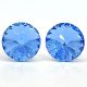 Kristály fülbevaló light sapphire színű rivoli 10 mm