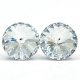 Kristály fülbevaló crystal színű rivoli 10 mm