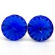 Kristály fülbevaló sapphire színű rivoli 10 mm