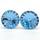 Kristály fülbevaló aquamarine színű rivoli 10 mm
