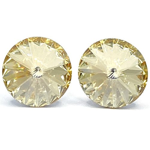 Kristály fülbevaló crystal honey színű rivoli 10 mm
