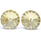 Kristály fülbevaló crystal honey színű rivoli 10 mm