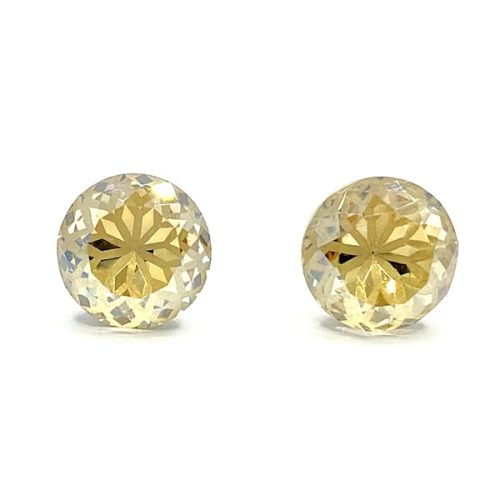 Kristály fülbevaló crystal honey színű mandalás 8 mm