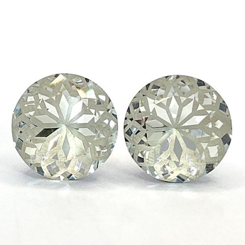 Kristály fülbevaló crystal színű mandalás 10 mm