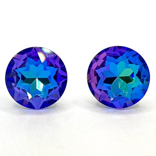 Kristály fülbevaló heliotrope színű xirius 10 mm