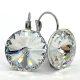 Kristály fülbevaló crystal színű kapcsos rivoli 16 mm