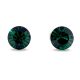 Kristály fülbevaló emerald színű chaton 7 mm