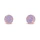 Kristály fülbevaló rose water opal chaton 7 mm