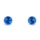 Kristály fülbevaló aquamarine színű chaton 7 mm