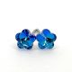 Kristály fülbevaló bermuda blue színű mini virág 6 mm