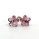 Kristály fülbevaló light rose színű mini virág 6 mm