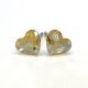 Kristály fülbevaló crystal honey színű mini szív 6 mm