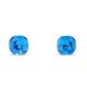 Kristály fülbevaló aquamarine párna 8 mm