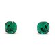 Kristály fülbevaló emerald színű párna 8 mm