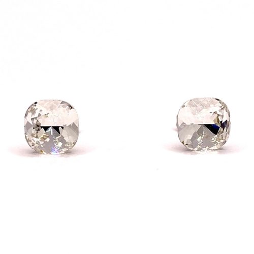 Kristály fülbevaló crystal színű párna 8 mm