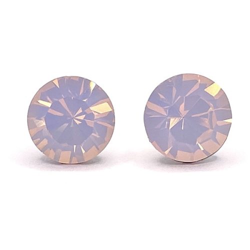 Kristály fülbevaló rose water opal színű chaton 8 mm
