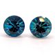Kristály fülbevaló bermuda blue színű chaton 8 mm