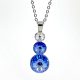 Tripla rivoli, light sapphire színű kristály nyaklánc